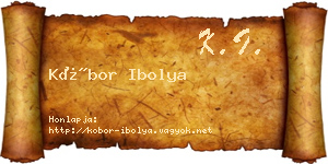 Kóbor Ibolya névjegykártya