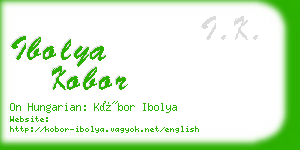 ibolya kobor business card